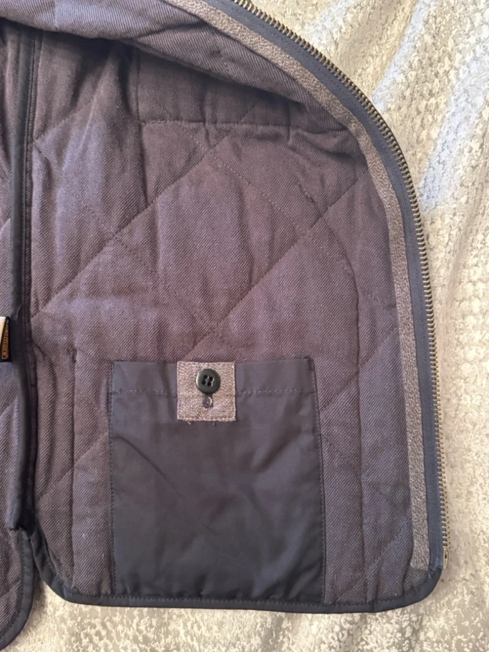 J. Crew Quilted Sussex Vest in Black Medium